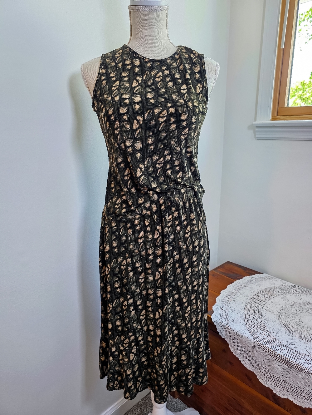 Vintage Y2K George Slinky Boho Tank & Skirt Set